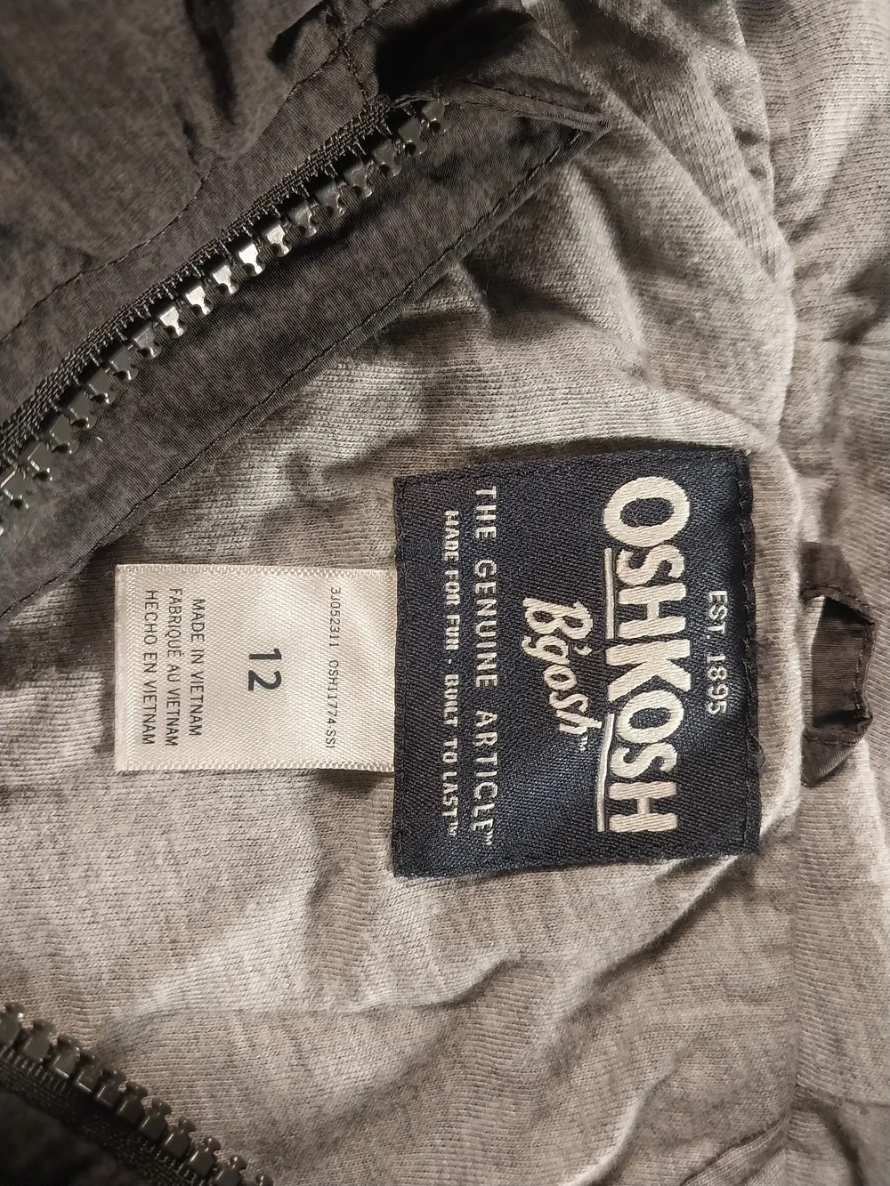 OshKosh Bgosh Boys Hooded Jacket Camo Size 12 #491